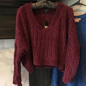 chunky knit sweaters cropped slouchy n…